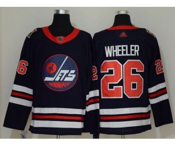 Men's Jets #26 Blake Wheeler Navy Blue Authentic 2019 Heritage Classic Stitched Hockey Jersey