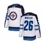 Men's Jets #26 Blake Wheeler White Road Stitched Hockey Jersey