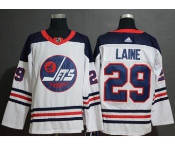 Men's Jets #29 Patrik Laine White Heritage Stitched Hockey Jersey