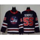 Men's Jets #55 Mark Scheifele Navy Blue Authentic 2019 Heritage Classic Stitched Hockey Jersey