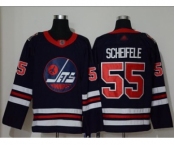 Men's Jets #55 Mark Scheifele Navy Blue Authentic 2019 Heritage Classic Stitched Hockey Jersey