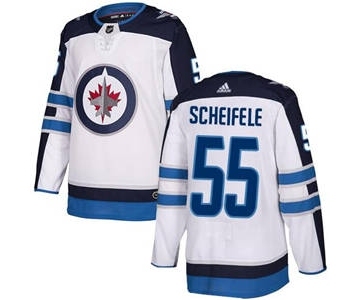 Men's Jets #55 Mark Scheifele White Road Stitched Hockey Jersey