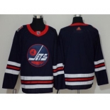 Men's Jets Blank Navy Blue Authentic 2019 Heritage Classic Stitched Hockey Jersey