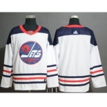 Men's Jets Blank White Heritage Stitched Hockey Jersey