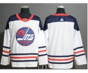 Men's Jets Blank White Heritage Stitched Hockey Jersey