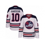 Men's Reebok Winnipeg Jets #10 Dale Hawerchuk Authentic White 2016 Heritage Classic NHL Jersey