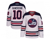 Men's Reebok Winnipeg Jets #10 Dale Hawerchuk Authentic White 2016 Heritage Classic NHL Jersey