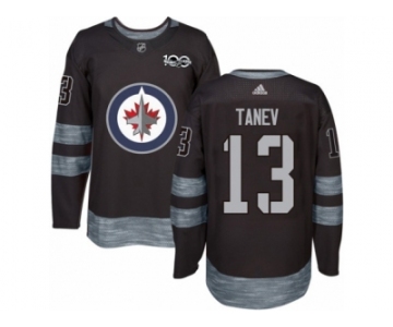 Men's Reebok Winnipeg Jets #13 Brandon Tanev Authentic Black 1917-2017 100th Anniversary NHL Jersey