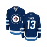 Men's Reebok Winnipeg Jets #13 Brandon Tanev Authentic Navy Blue Home NHL Jersey