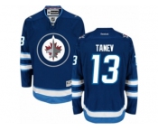 Men's Reebok Winnipeg Jets #13 Brandon Tanev Authentic Navy Blue Home NHL Jersey