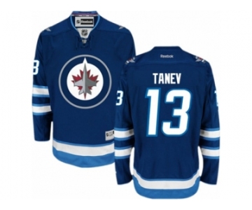 Men's Reebok Winnipeg Jets #13 Brandon Tanev Authentic Navy Blue Home NHL Jersey