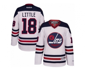 Men's Reebok Winnipeg Jets #18 Bryan Little Authentic White 2016 Heritage Classic NHL Jersey