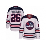 Men's Reebok Winnipeg Jets #26 Blake Wheeler Authentic White 2016 Heritage Classic NHL Jersey