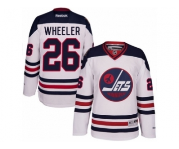 Men's Reebok Winnipeg Jets #26 Blake Wheeler Authentic White 2016 Heritage Classic NHL Jersey