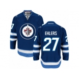 Men's Reebok Winnipeg Jets #27 Nikolaj Ehlers Authentic Navy Blue Home NHL Jersey