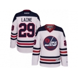 Men's Reebok Winnipeg Jets #29 Patrik Laine Authentic White 2016 Heritage Classic NHL Jersey