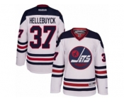 Men's Reebok Winnipeg Jets #37 Connor Hellebuyck Authentic White 2016 Heritage Classic NHL Jersey