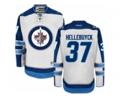 Men's Reebok Winnipeg Jets #37 Connor Hellebuyck Authentic White Away NHL Jersey