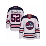 Men's Reebok Winnipeg Jets #52 Jack Roslovic Authentic White 2016 Heritage Classic NHL Jersey