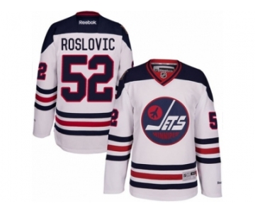 Men's Reebok Winnipeg Jets #52 Jack Roslovic Authentic White 2016 Heritage Classic NHL Jersey