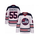 Men's Reebok Winnipeg Jets #55 Mark Scheifele Authentic White 2016 Heritage Classic NHL Jersey