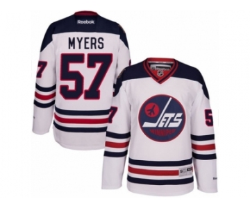 Men's Reebok Winnipeg Jets #57 Tyler Myers Authentic White 2016 Heritage Classic NHL Jersey