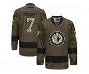 Men's Reebok Winnipeg Jets #7 Ben Chiarot Authentic Green Salute to Service NHL Jersey