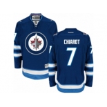 Men's Reebok Winnipeg Jets #7 Ben Chiarot Authentic Navy Blue Home NHL Jersey