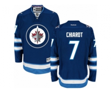 Men's Reebok Winnipeg Jets #7 Ben Chiarot Authentic Navy Blue Home NHL Jersey