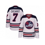 Men's Reebok Winnipeg Jets #7 Ben Chiarot Authentic White 2016 Heritage Classic NHL Jersey