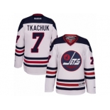 Men's Reebok Winnipeg Jets #7 Keith Tkachuk Authentic White 2016 Heritage Classic NHL Jersey