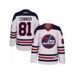 Men's Reebok Winnipeg Jets #81 Kyle Connor Authentic White 2016 Heritage Classic NHL Jersey