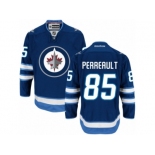 Men's Reebok Winnipeg Jets #85 Mathieu Perreault Authentic Navy Blue Home NHL Jersey