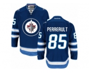 Men's Reebok Winnipeg Jets #85 Mathieu Perreault Authentic Navy Blue Home NHL Jersey