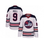 Men's Reebok Winnipeg Jets #9 Bobby Hull Authentic White 2016 Heritage Classic NHL Jersey