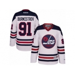 Men's Reebok Winnipeg Jets #91 Alexander Burmistrov Authentic White 2016 Heritage Classic NHL Jersey