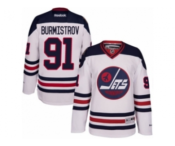 Men's Reebok Winnipeg Jets #91 Alexander Burmistrov Authentic White 2016 Heritage Classic NHL Jersey