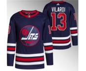 Men's Winnipeg Jets #13 Gabriel Vilardi 2021-22 Navy Stitched Jersey