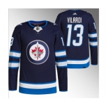 Men's Winnipeg Jets #13 Gabriel Vilardi Navy Stitched Jersey