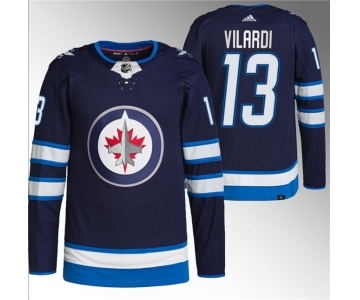 Men's Winnipeg Jets #13 Gabriel Vilardi Navy Stitched Jersey