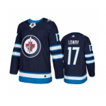 Men's Winnipeg Jets #17 Adam Lowry Navy Stitched Jersey