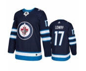 Men's Winnipeg Jets #17 Adam Lowry Navy Stitched Jersey