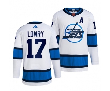 Men's Winnipeg Jets #17 Adam Lowry White 2022-23 Reverse Retro Stitched Jersey