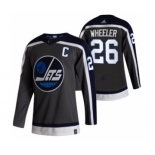 Men's Winnipeg Jets #26 Blake Wheeler Black 2020-21 Reverse Retro Alternate Hockey Jersey