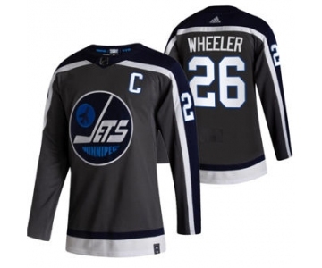 Men's Winnipeg Jets #26 Blake Wheeler Black 2020-21 Reverse Retro Alternate Hockey Jersey