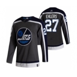 Men's Winnipeg Jets #27 Nikolaj Ehlers Black 2020-21 Reverse Retro Alternate Hockey Jersey