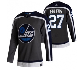 Men's Winnipeg Jets #27 Nikolaj Ehlers Black 2020-21 Reverse Retro Alternate Hockey Jersey