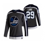 Men's Winnipeg Jets #29 Patrik Laine Black 2020-21 Reverse Retro Alternate Hockey Jersey