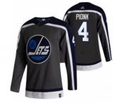 Men's Winnipeg Jets #4 Neal Pionk Black 2020-21 Reverse Retro Alternate Hockey Jersey