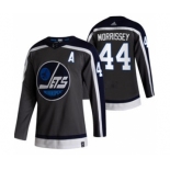 Men's Winnipeg Jets #44 Josh Morrissey Black 2020-21 Reverse Retro Alternate Hockey Jersey